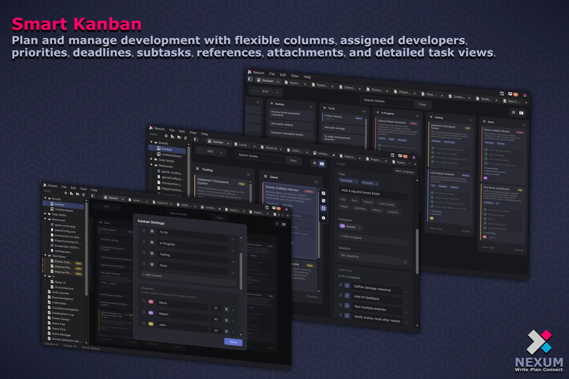 Nexum Kanban board