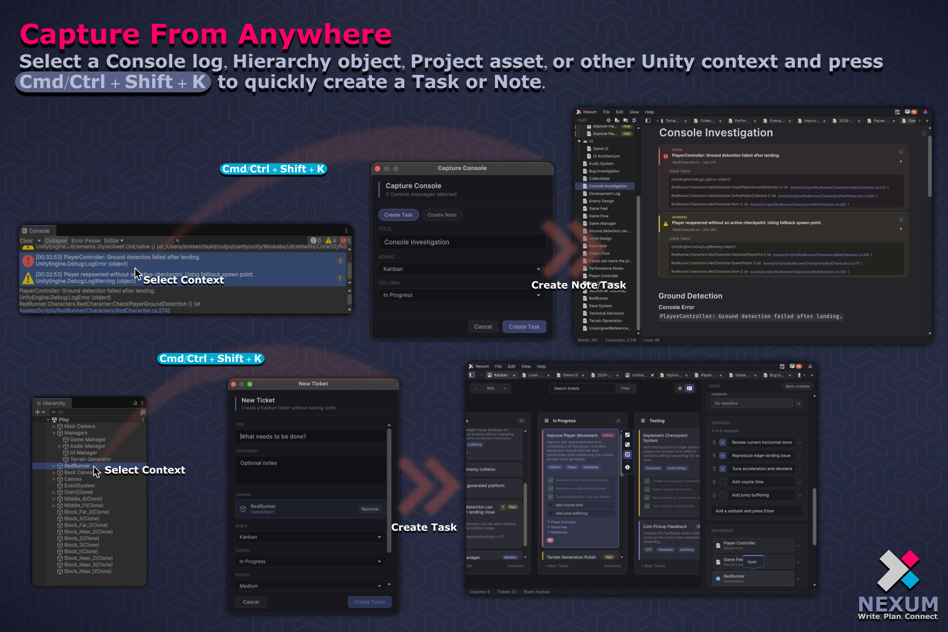 Nexum console capture