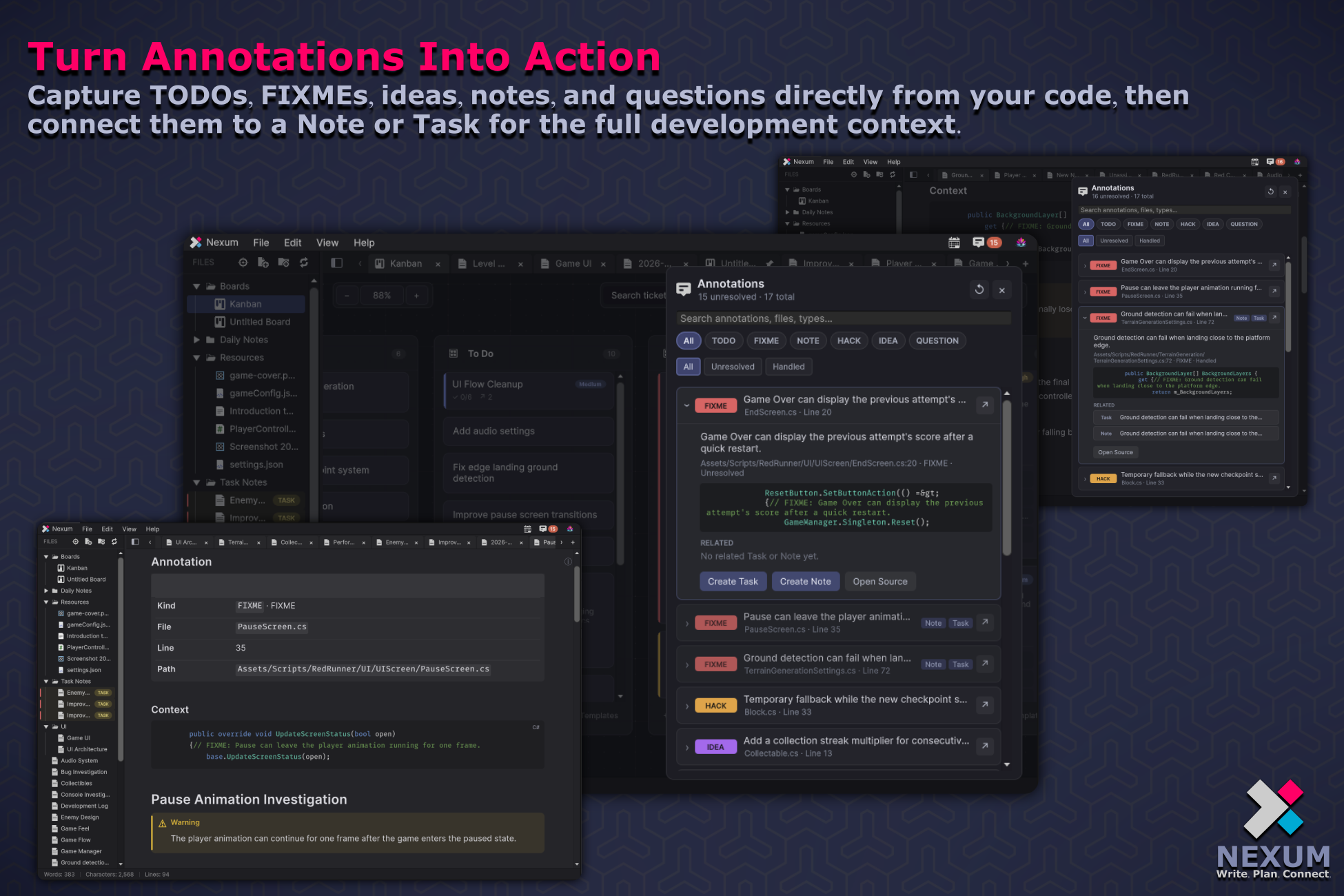 Nexum script annotations